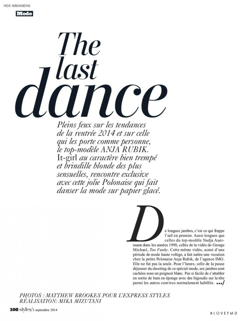 The Last Dance, September 2014