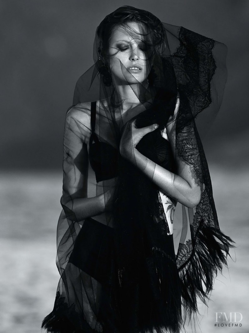 Catherine McNeil featured in And God Created Gaultier, October 2014
