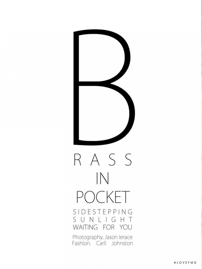 Brass In Pocket, March 2011