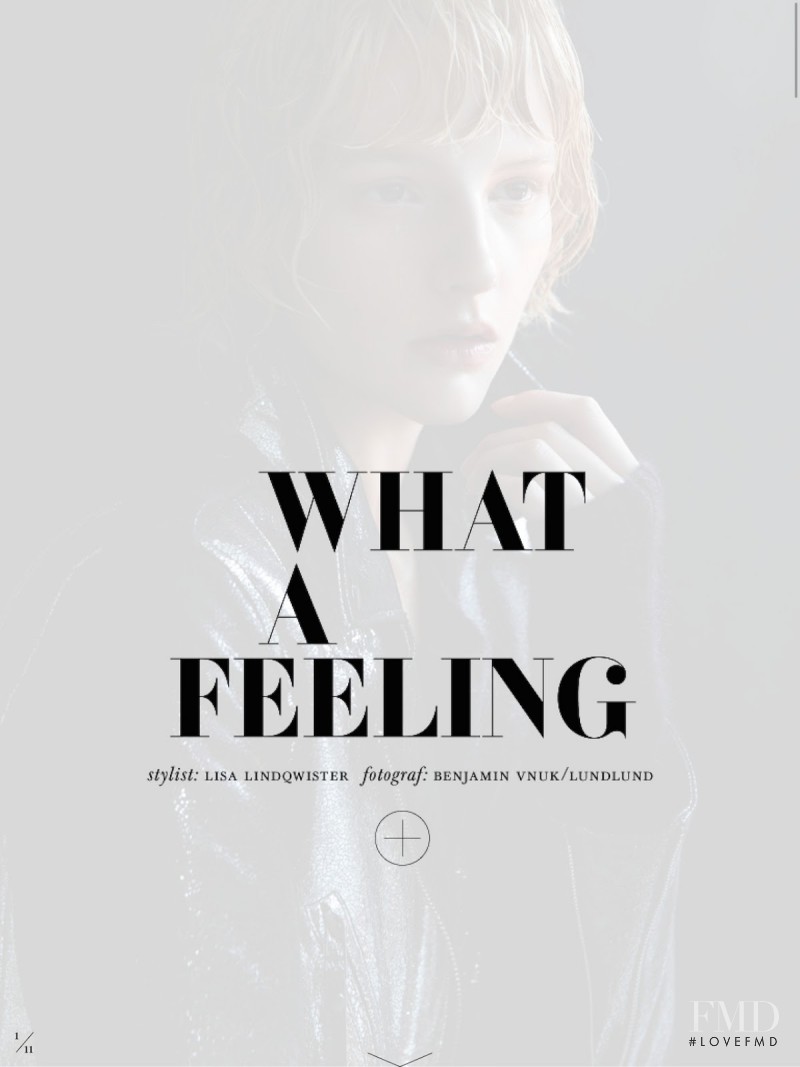Sara Blomqvist featured in What A Feeling, October 2014