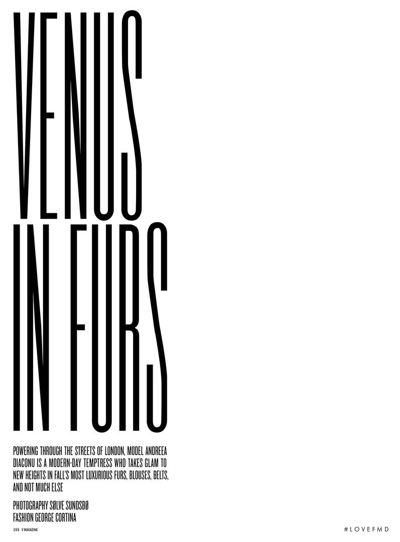 Venus In Furs, September 2014