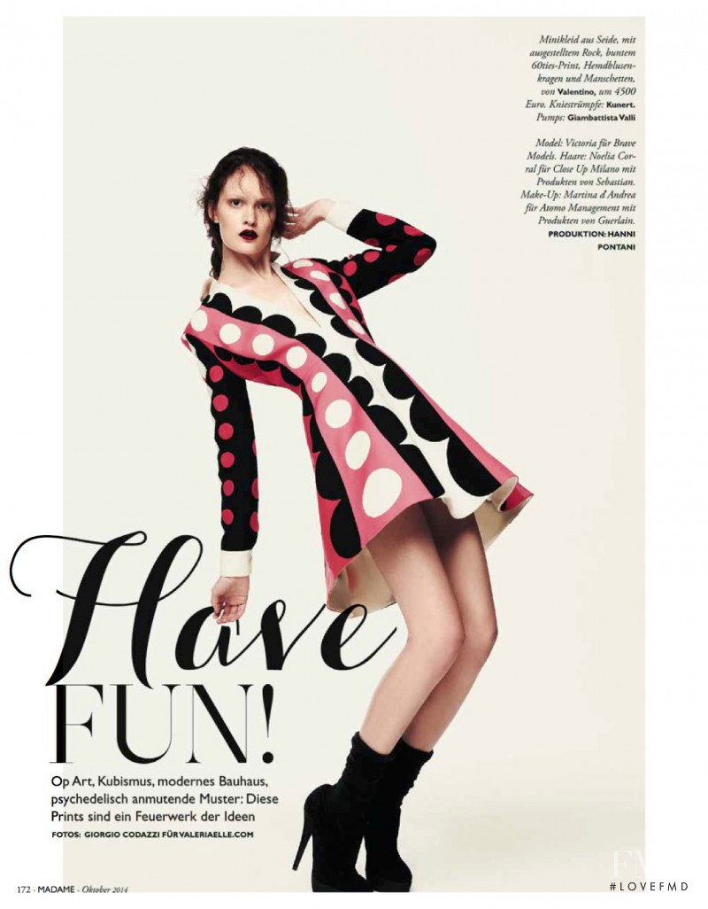 Victoria Anderson featured in Have Fun, October 2014