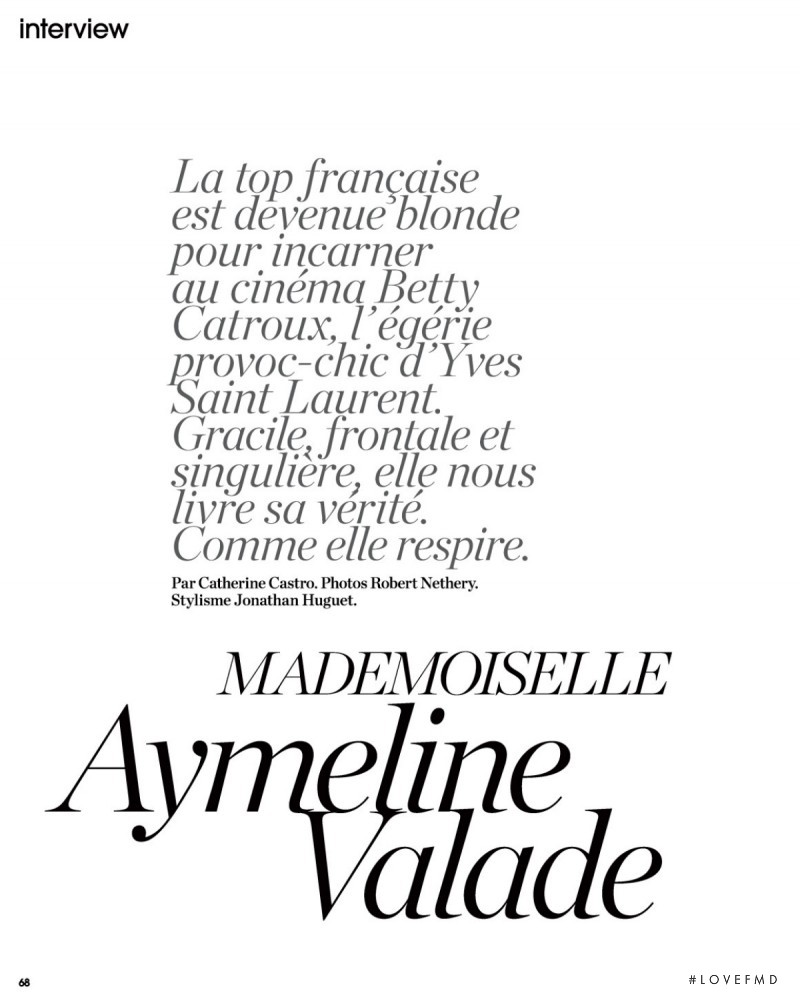 Mademoiselle Aymeline Valade, November 2014