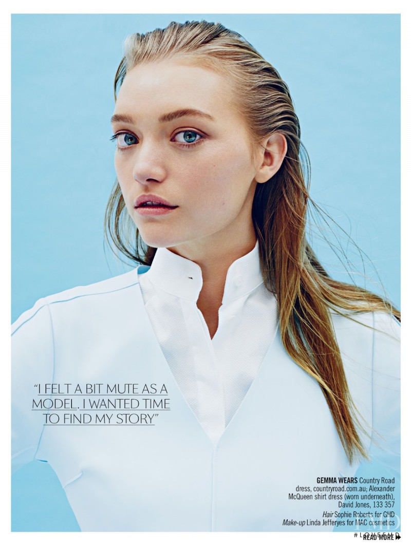 Gemma Ward featured in Serenity Now, October 2014