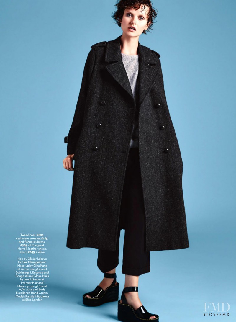 Kamila Filipcikova featured in Coats, November 2014