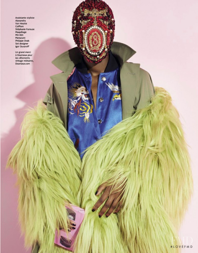 Adama Diallo featured in Commando Couture, October 2014