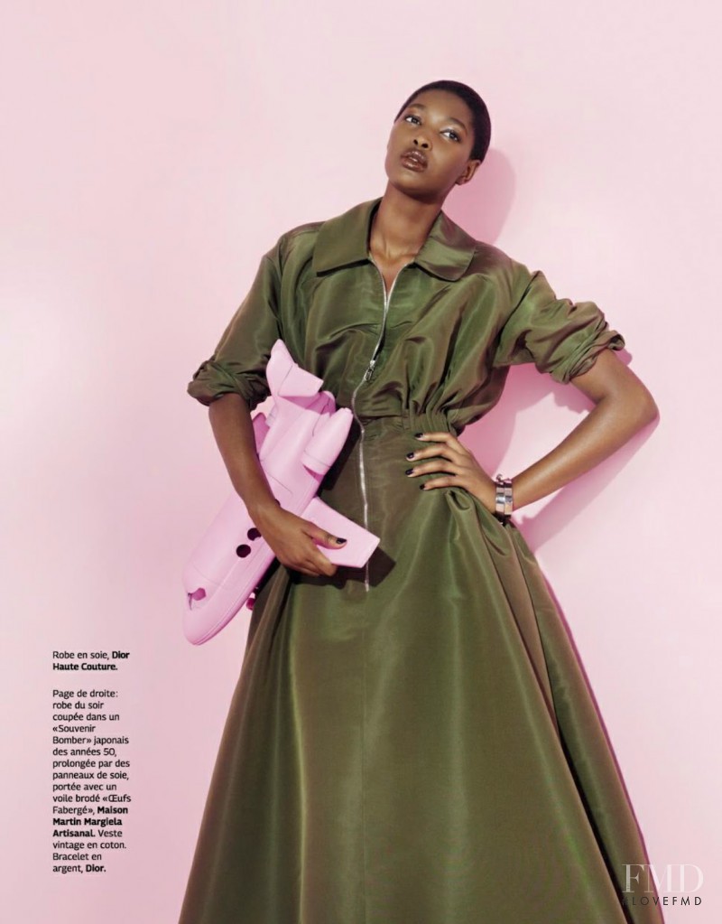 Adama Diallo featured in Commando Couture, October 2014