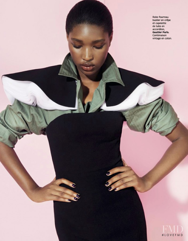 Adama Diallo featured in Commando Couture, October 2014