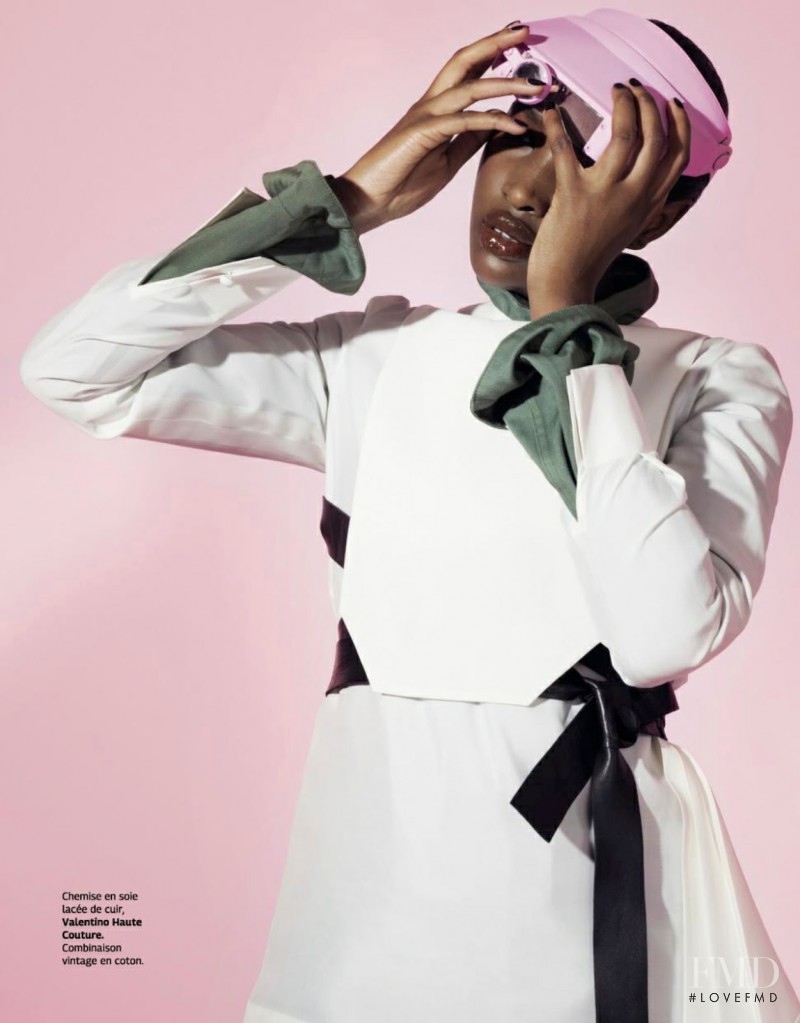 Adama Diallo featured in Commando Couture, October 2014