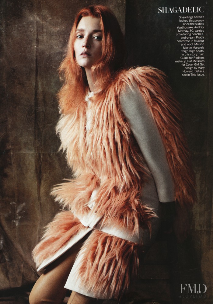 Double Take in Vogue USA with Audrey Marnay wearing Prada,Maison Martin ...