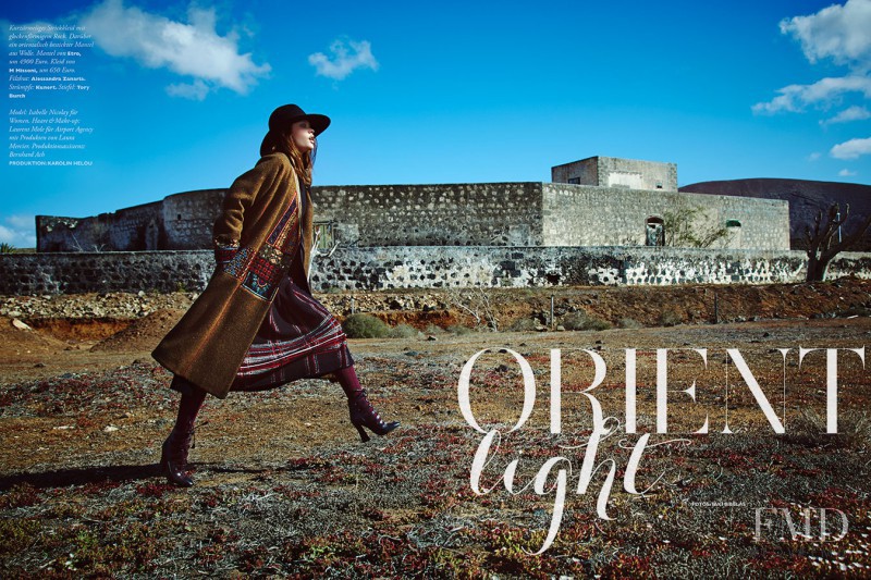 Isabelle Nicolay featured in Orient Light, November 2014