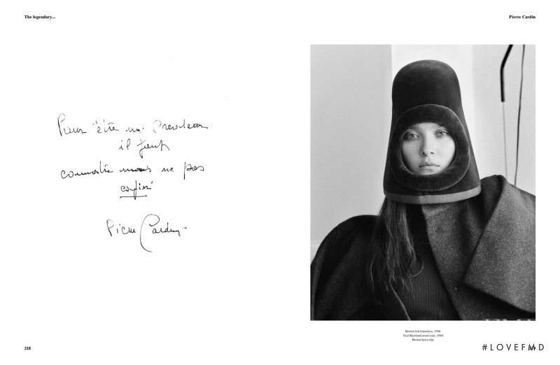 Emma Waldo featured in The legendary Pierre Cardin, November 2014