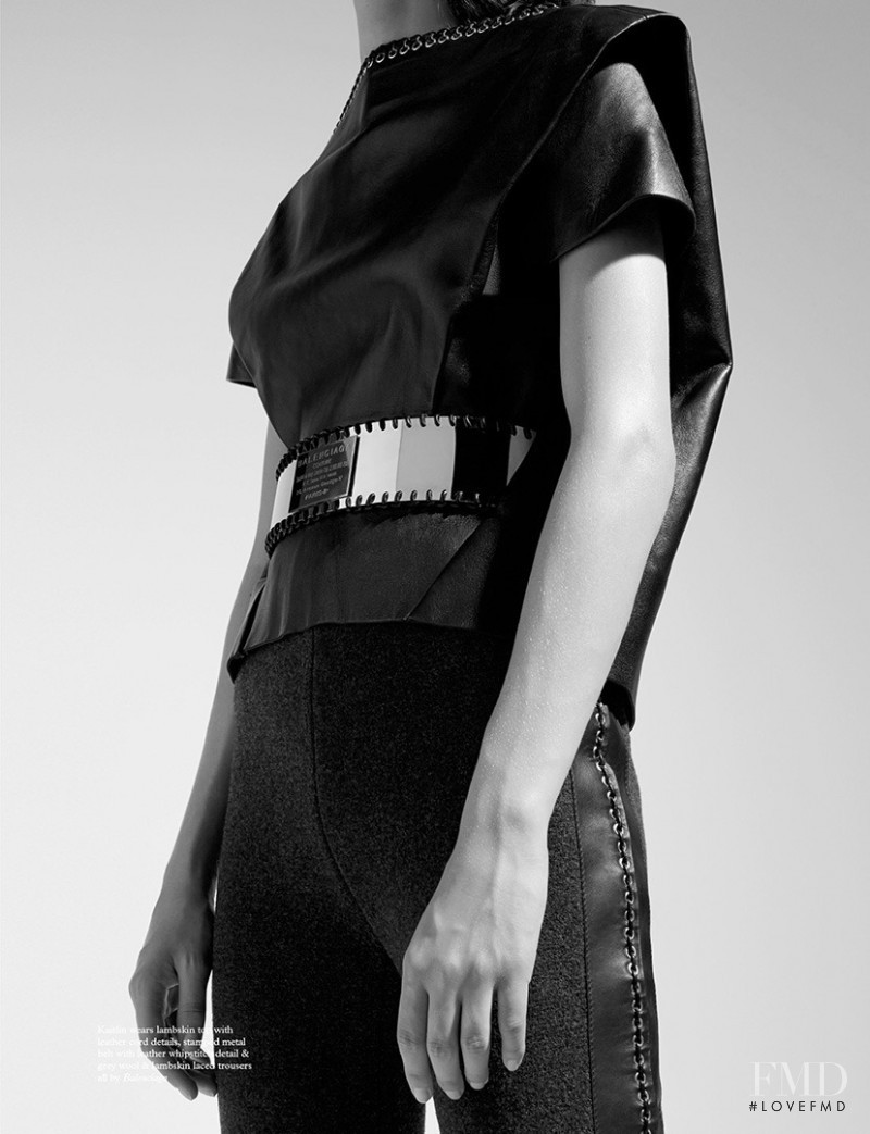 Katlin Aas featured in The Foundations Of New Balenciaga, September 2014