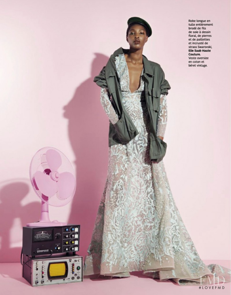 Adama Diallo featured in Commando Couture, October 2014