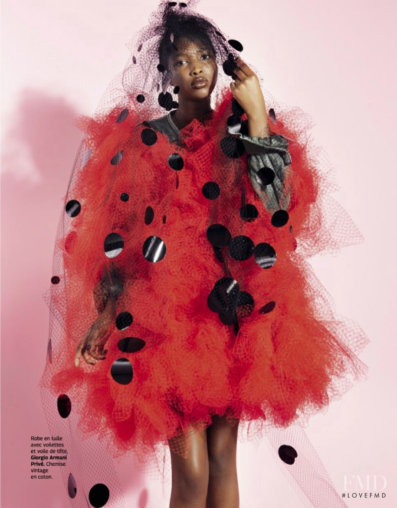 Adama Diallo featured in Commando Couture, October 2014