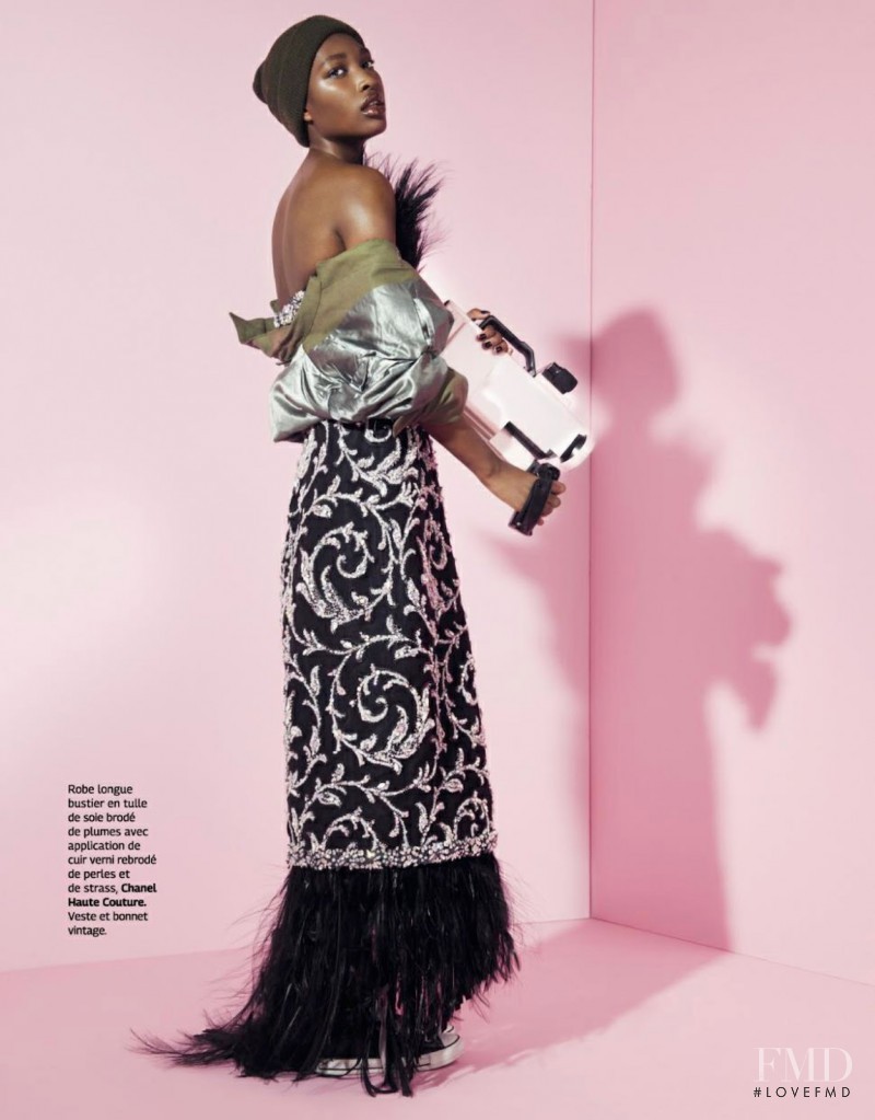 Adama Diallo featured in Commando Couture, October 2014