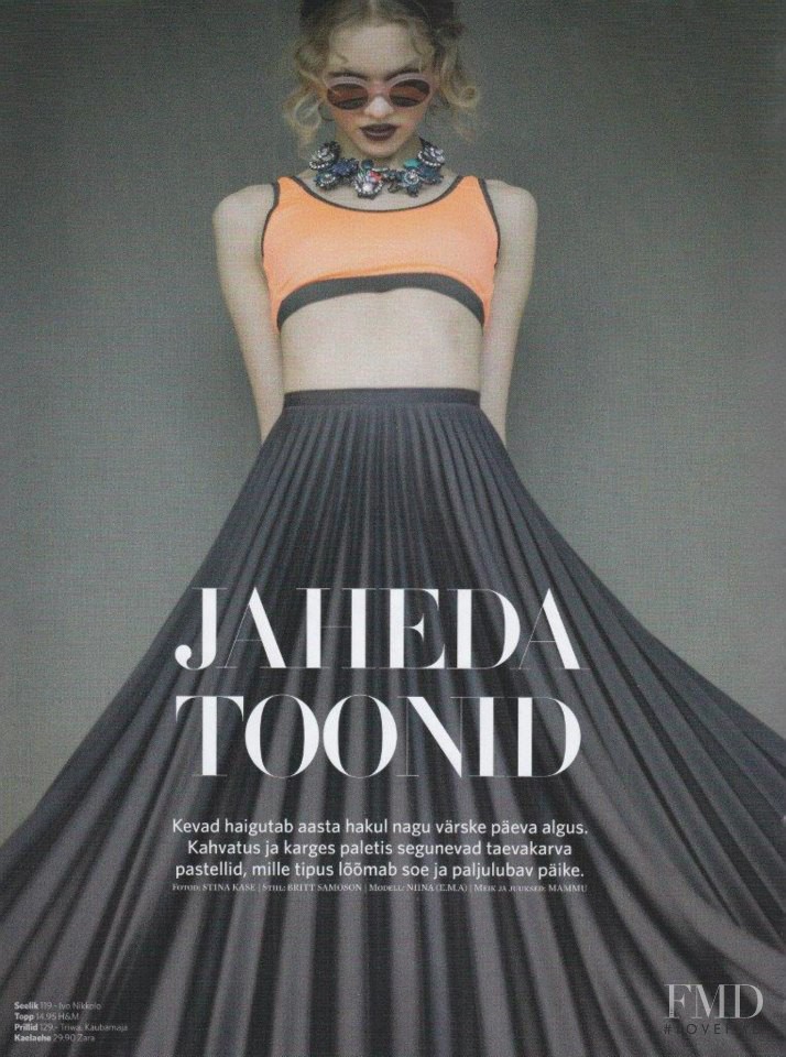 Niina Ratsep featured in Jaheda Toonid, March 2014