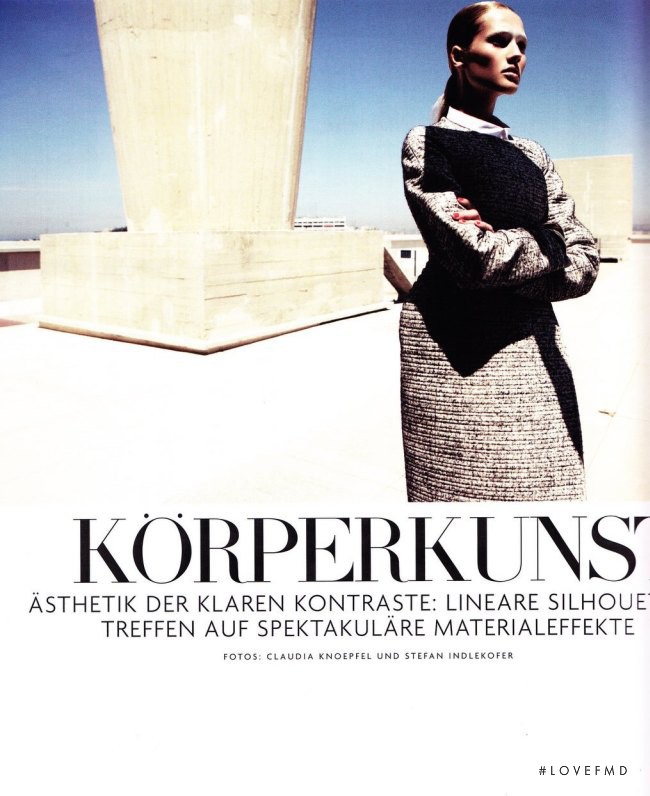 Toni Garrn featured in Körperkunst, September 2009