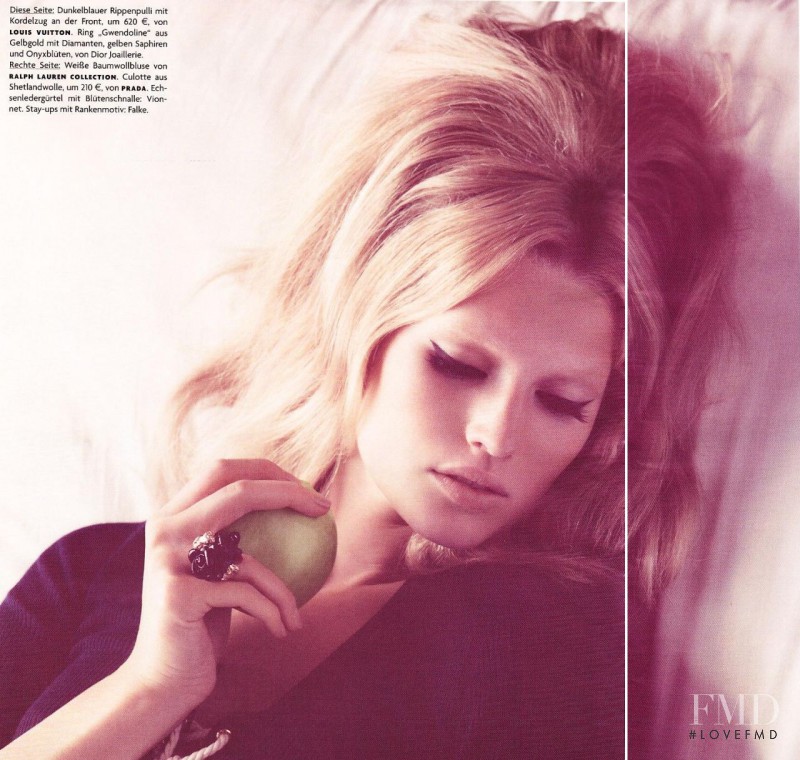 Toni Garrn featured in Holiday, January 2010