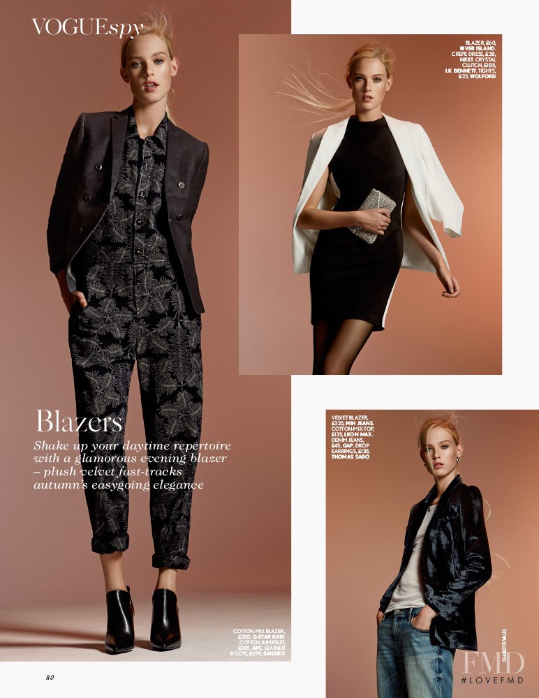 Charlene Hoegger featured in Vogue spy, November 2014