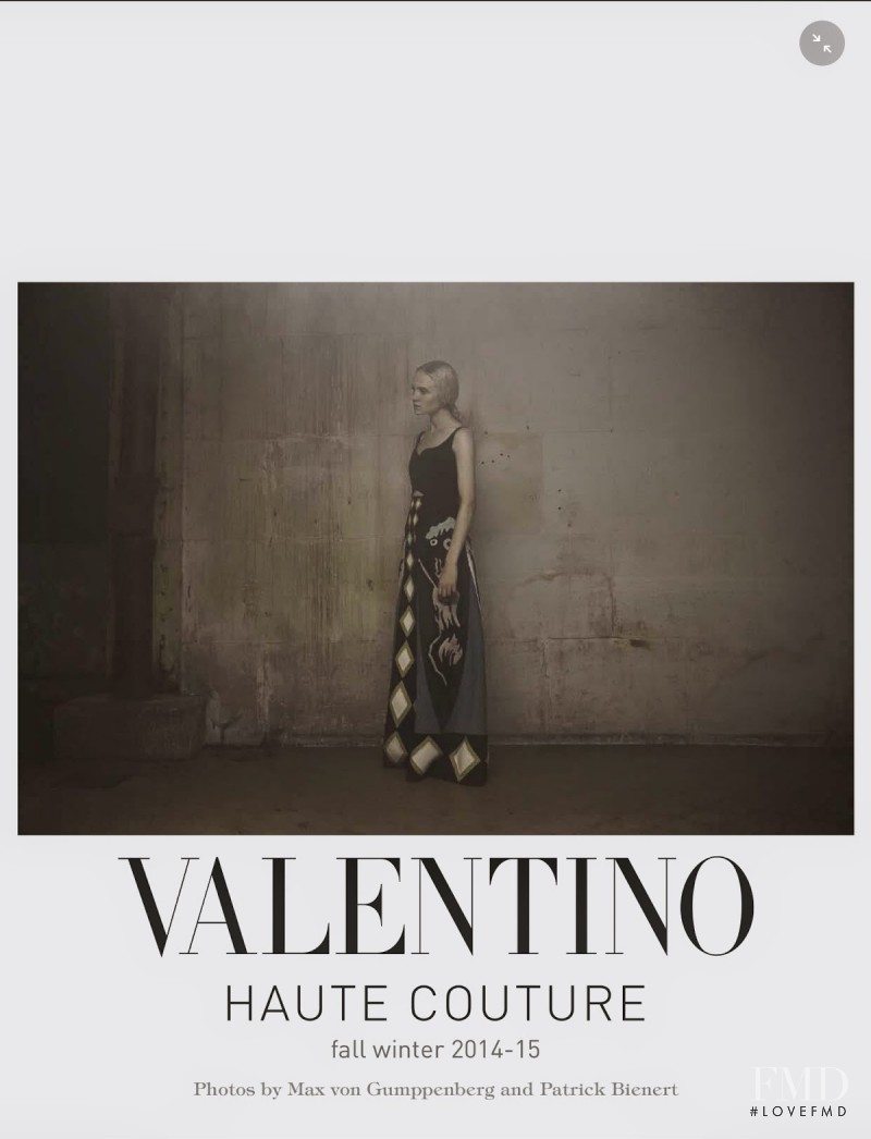 Charlene Hoegger featured in Valentino Haute Couture, September 2014