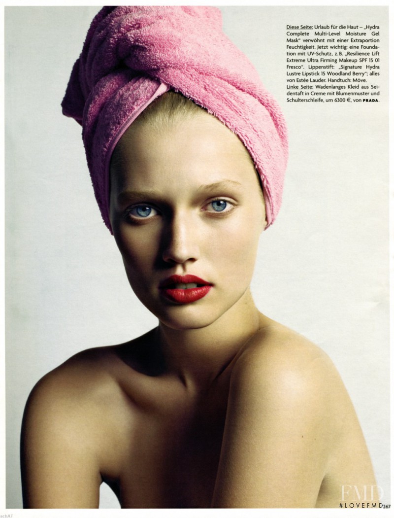 Toni Garrn featured in On the Sunny Side, December 2007