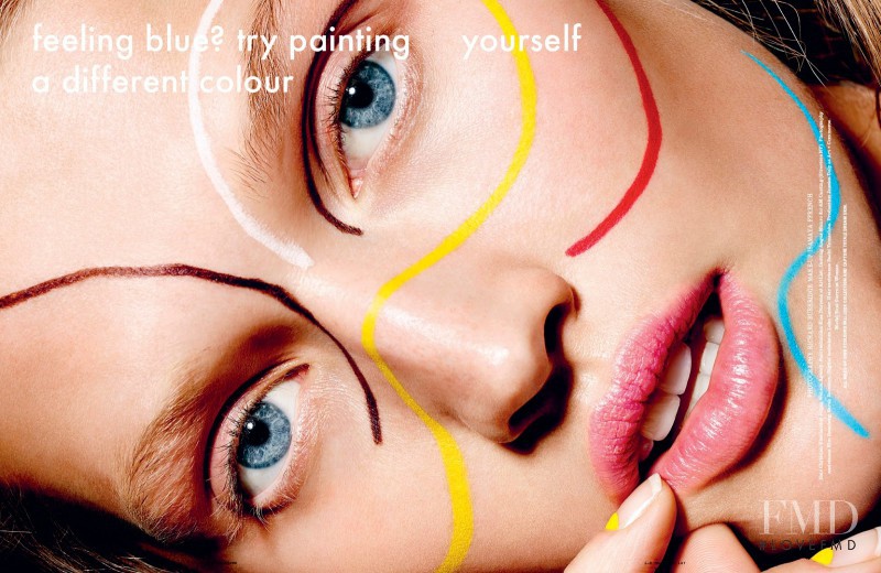 Toni Garrn featured in Feeling Blue? Try Painting Yourself A Different Colour, December 2014