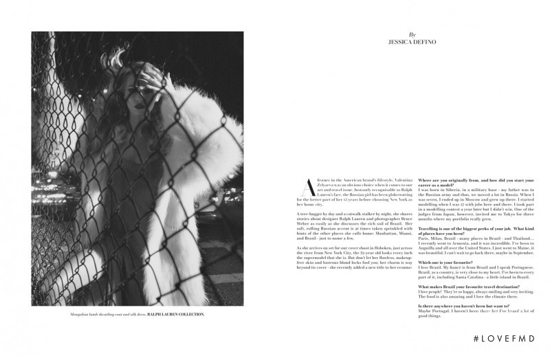 Valentina Zelyaeva featured in World Citizen, November 2014