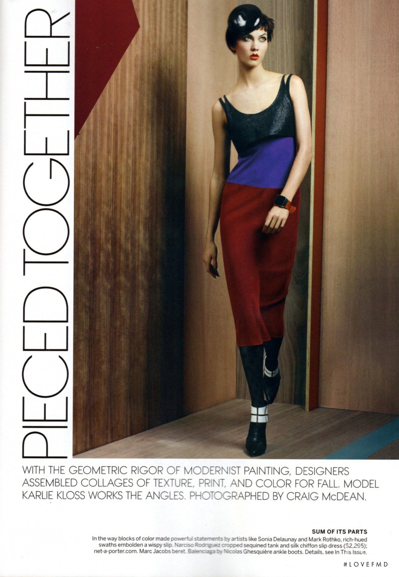 Karlie Kloss featured in Pieced Together, August 2011