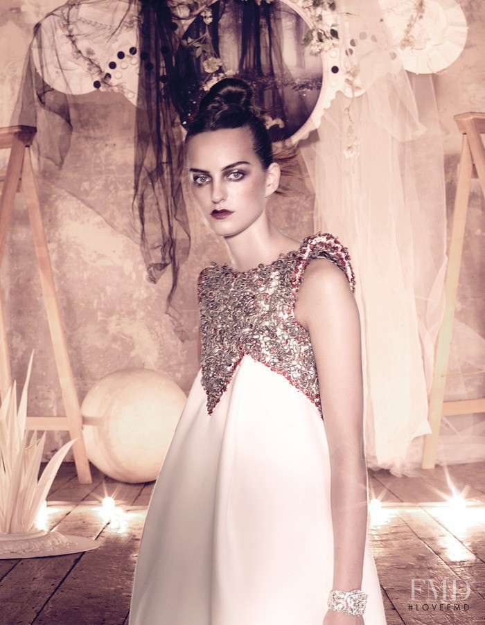 Georgia Taylor featured in Embellished White Eveningwear, November 2014