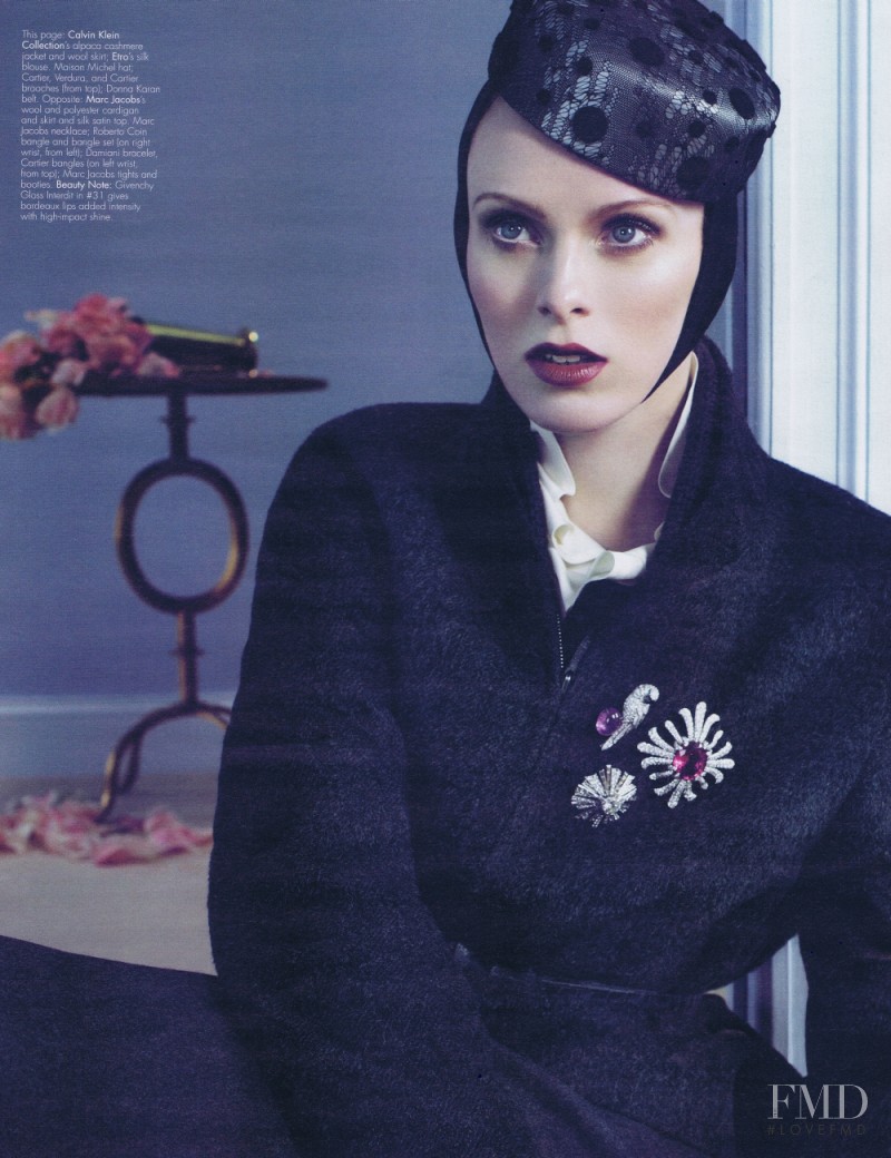 Karen Elson featured in Sharp Suiters, August 2011