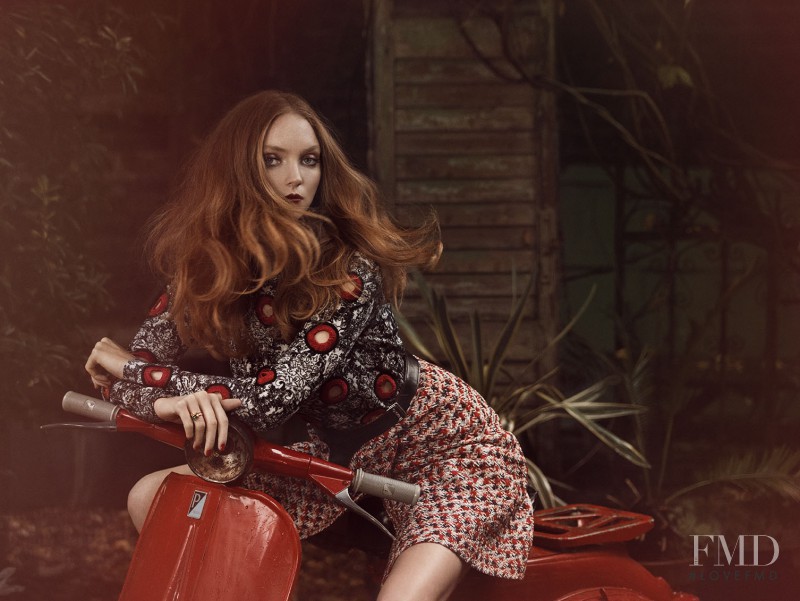 Lily Cole featured in La Fatina In Rosso, December 2014