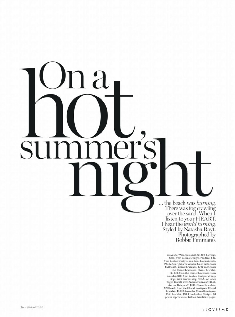 On A Hot Summer\'s Night, January 2015