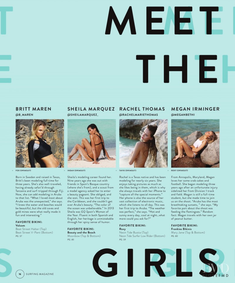 Sheila Marquez featured in Meet The Girls, March 2014