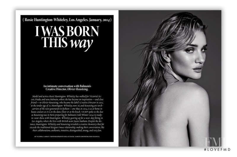 Rosie Huntington-Whiteley featured in I was born this way, March 2014