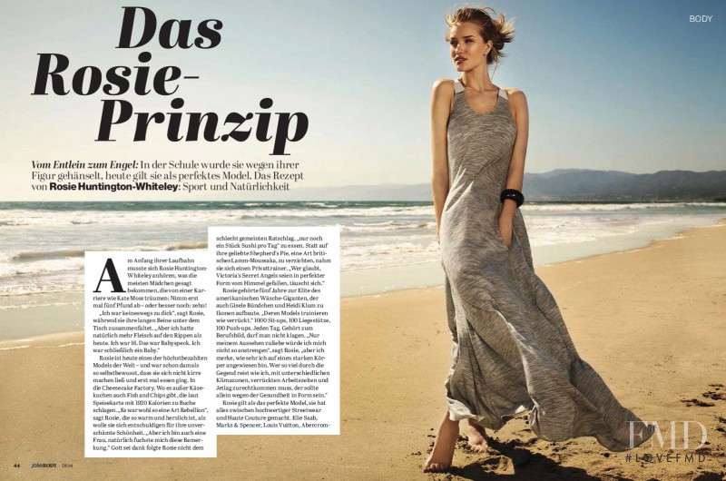 Rosie Huntington-Whiteley featured in Das Rosie-Prinzip, March 2014