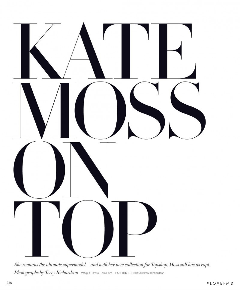 Kate Moss On Top, May 2014