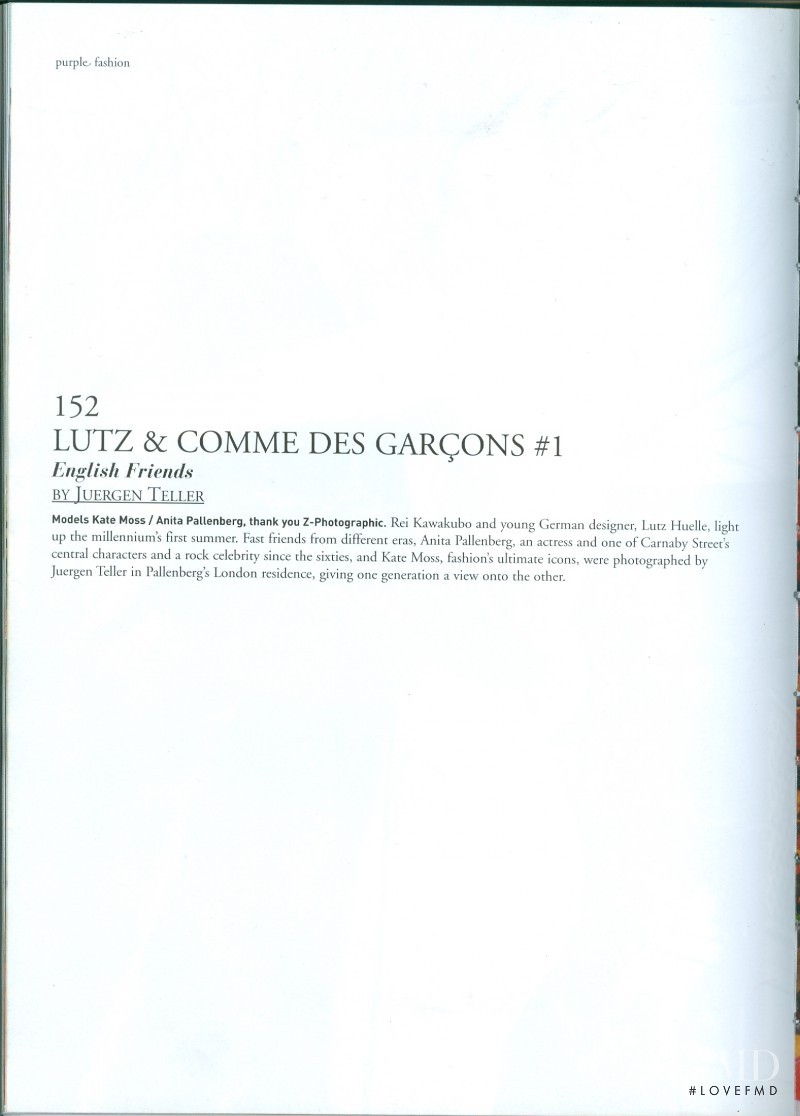 Lutz & Comme Des Garcons #1, March 2001