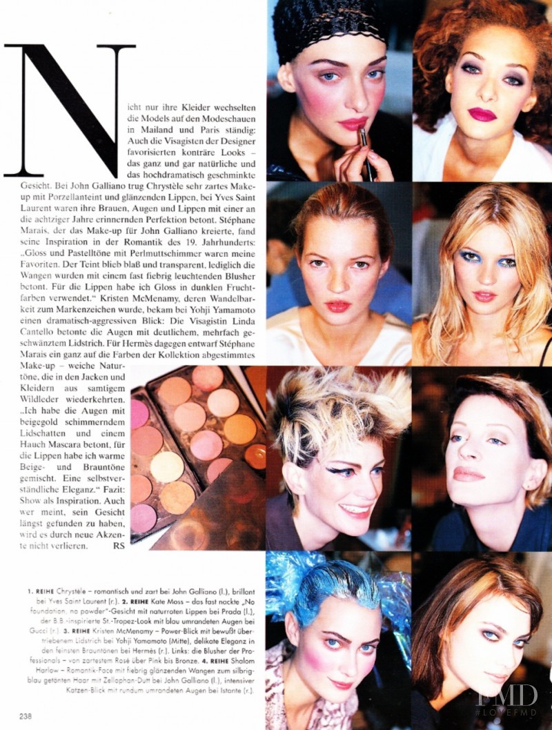 Kate Moss featured in Image - Wechsel, February 1996