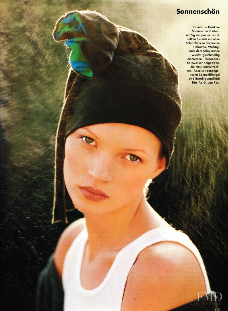 Kate Moss featured in Sonnenschon, June 1993