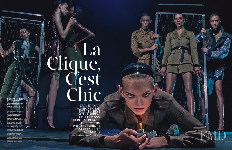 Jamie Bochert featured in La Clique, C\'est Chic, February 2015