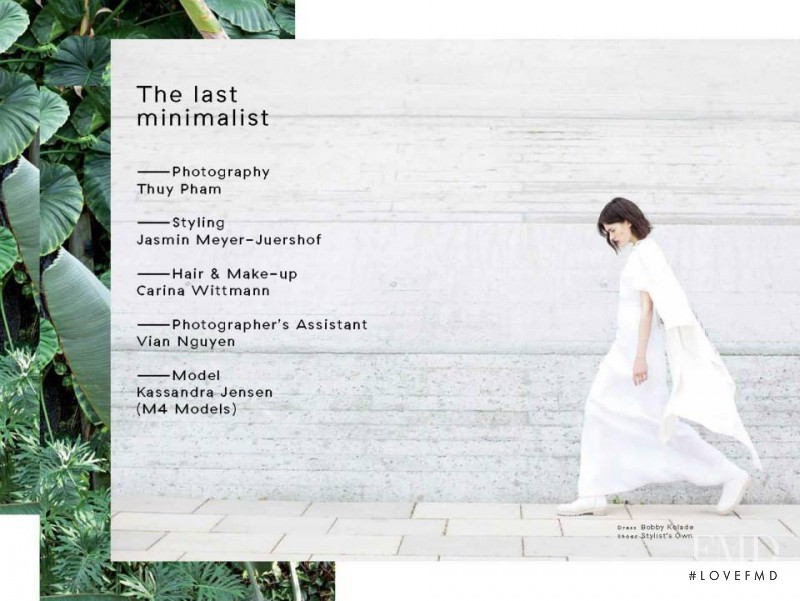 Kassandra Jensen featured in The last minimalist, March 2014