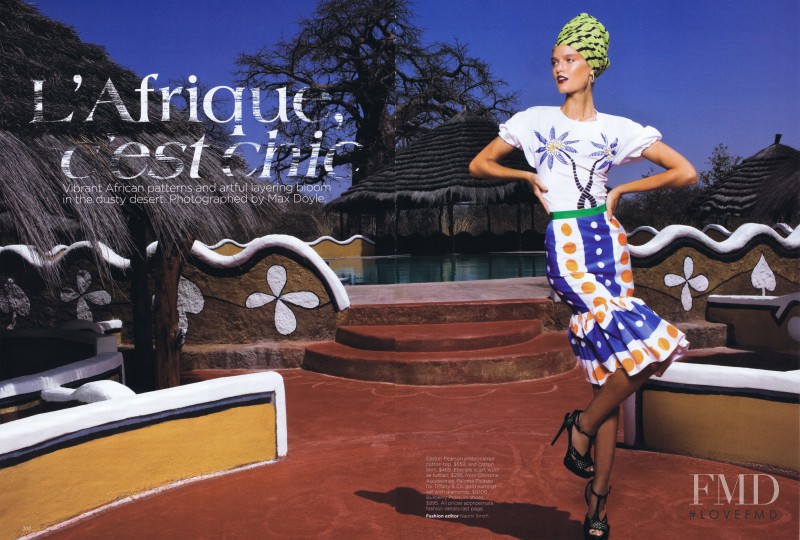 Katie Fogarty featured in L\'afrique, C\'est Chic, December 2011