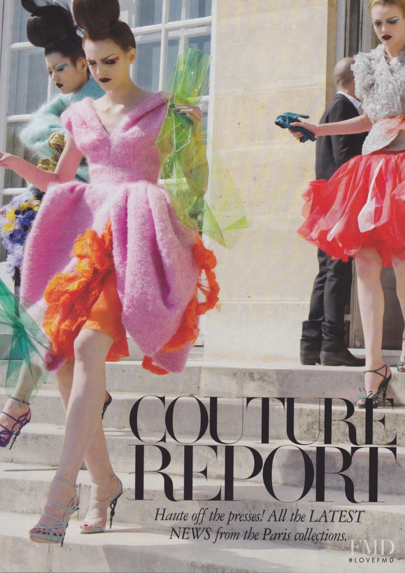 Katie Fogarty featured in Couture Report, September 2010