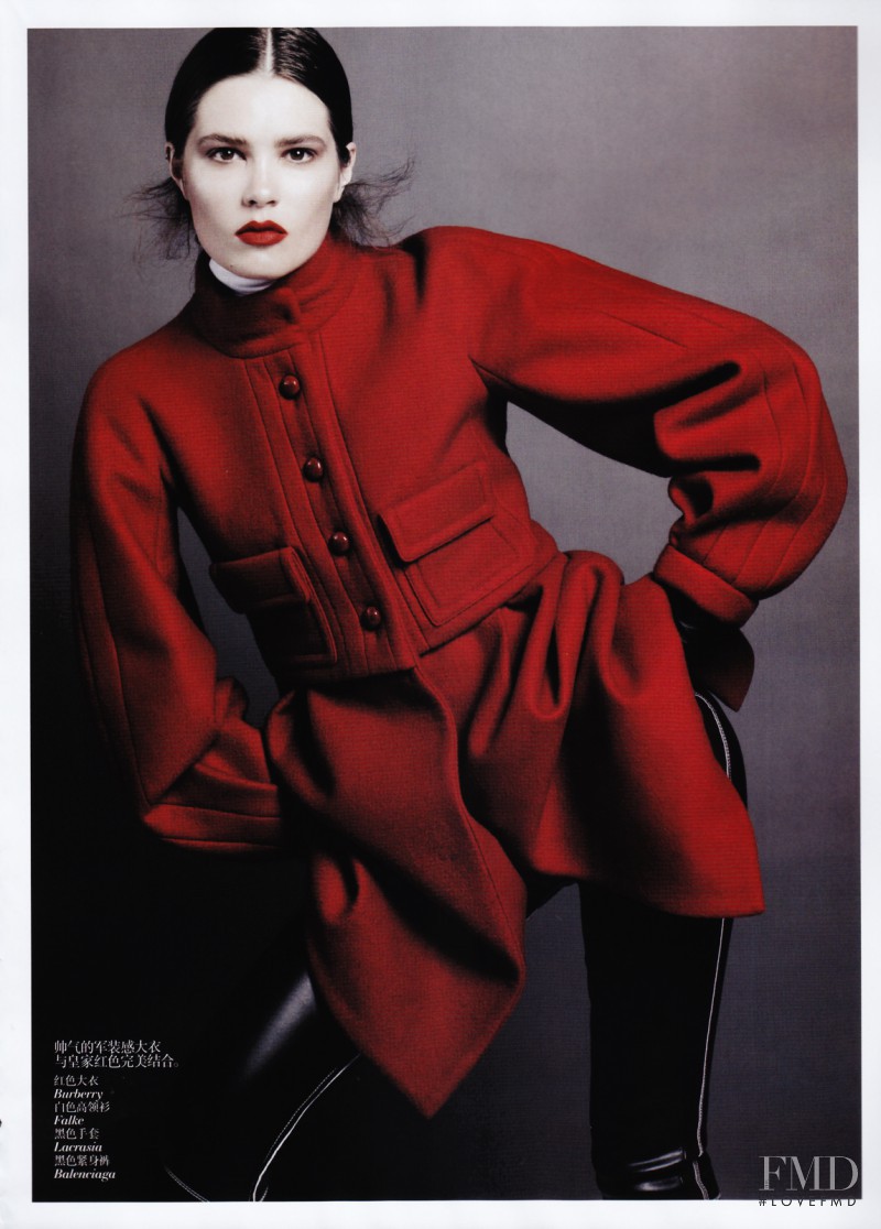 Caroline Brasch Nielsen featured in Colour Blocking, August 2011