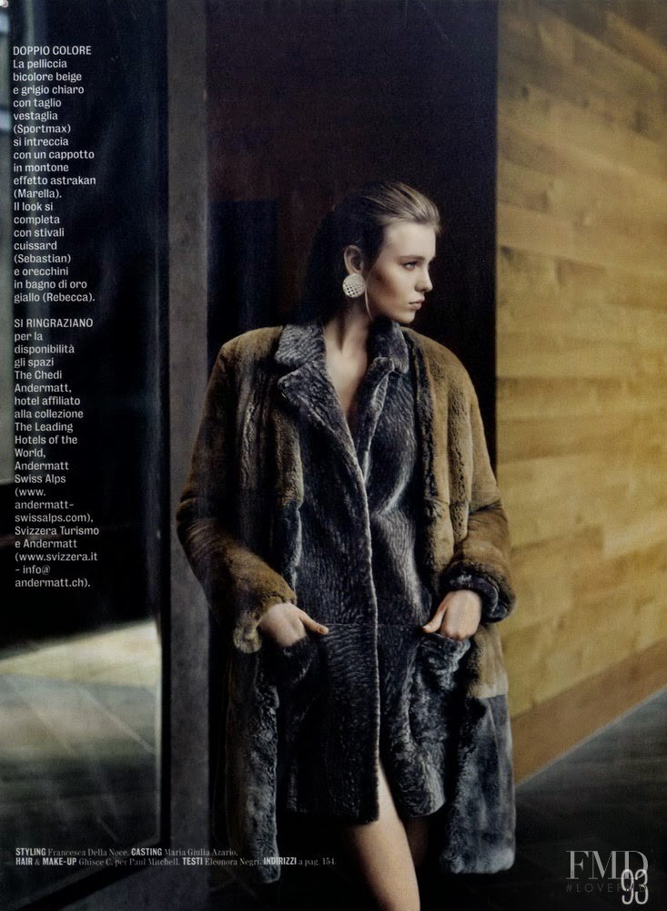 Katya Ledneva featured in Classe Selvaggia, December 2014