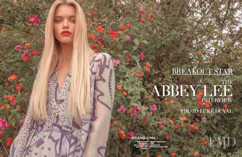 Abbey Lee Kershaw featured in Breakout Star, March 2015