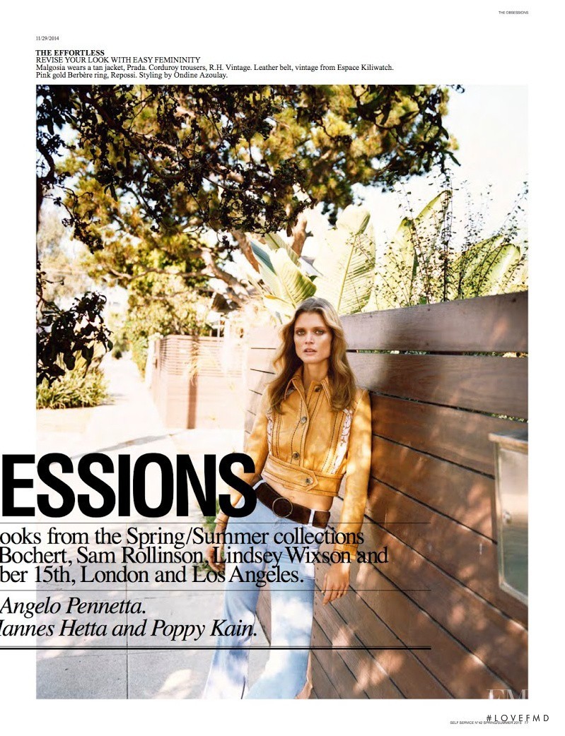 Malgosia Bela featured in The Obsessions, March 2015