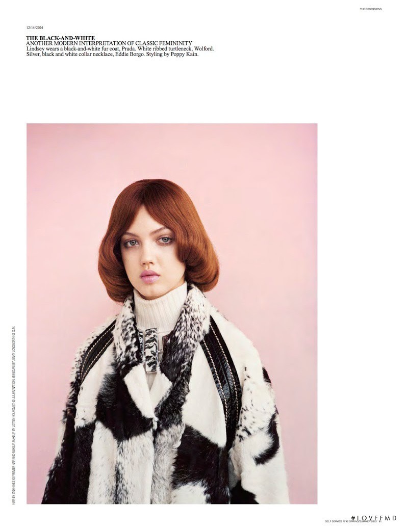 Lindsey Wixson featured in The Obsessions, March 2015