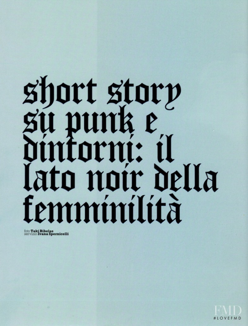 Short Story su punk e dintorni: il lato noir della femminilità, November 2007